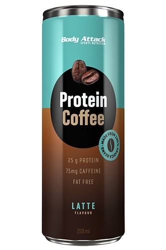 Body Attack Protein Coffee - Cafe Latte (12*250ml) inkl Pfand