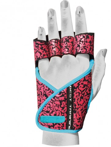 Chiba - 40936 - Lady Motivation Glove schwarz/pink/türkis